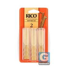 Palheta Rico 2 para Sax Barítono Kit com 3