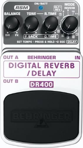 Pedal Digital Reverb Stereo Delay Dr 400 Behringer Dr400